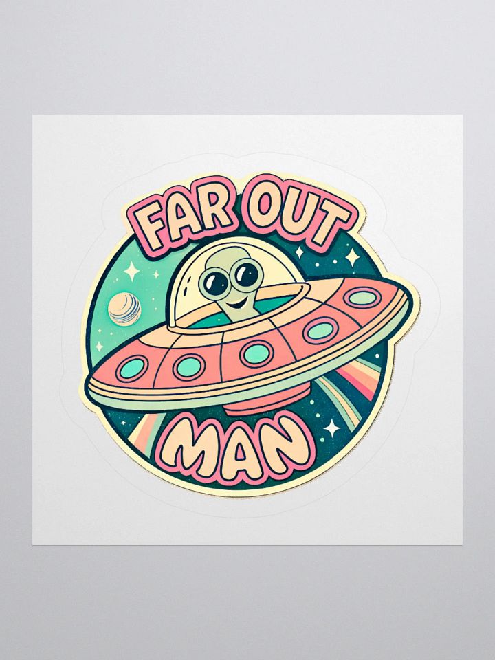Far Out Alien Kiss Cut Stickers product image (3)