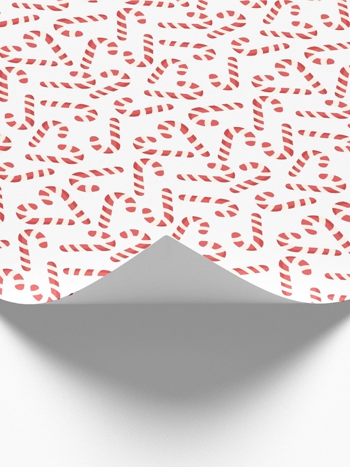Vintage Candy Canes Christmas Gift Wrapping Paper product image (2)