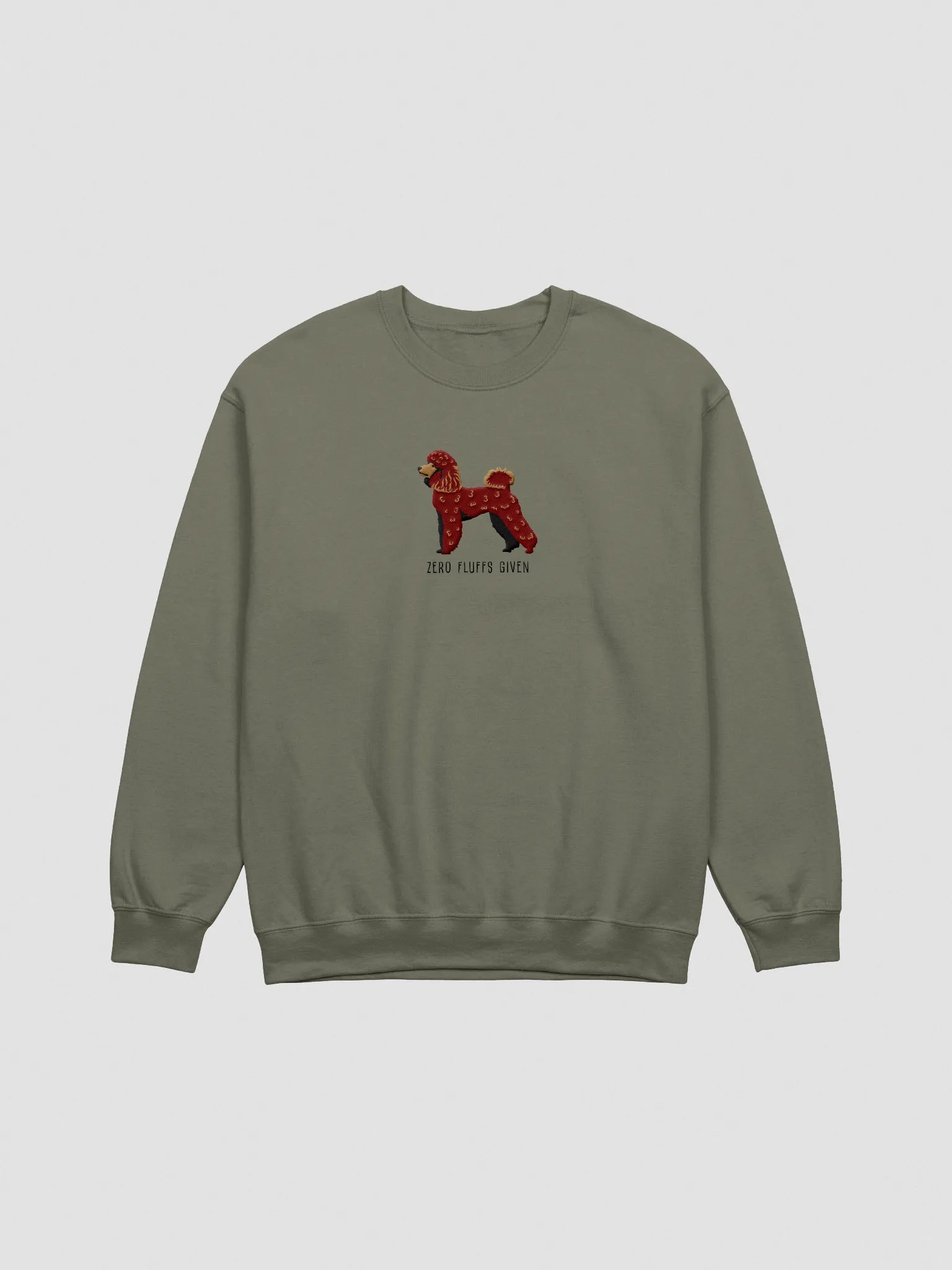 Zero Fluffs Given Sweatshirt (Embroidered) of a Mini Poodle(Chocolate) product image (3)