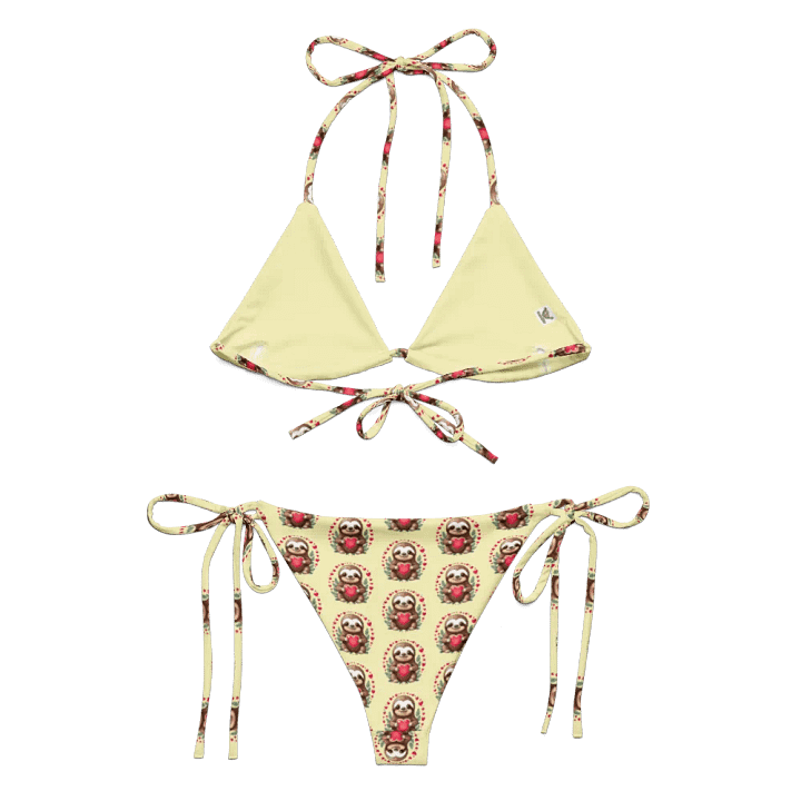 Lovely Sloth Heart Pattern Bikini Set product image (1)