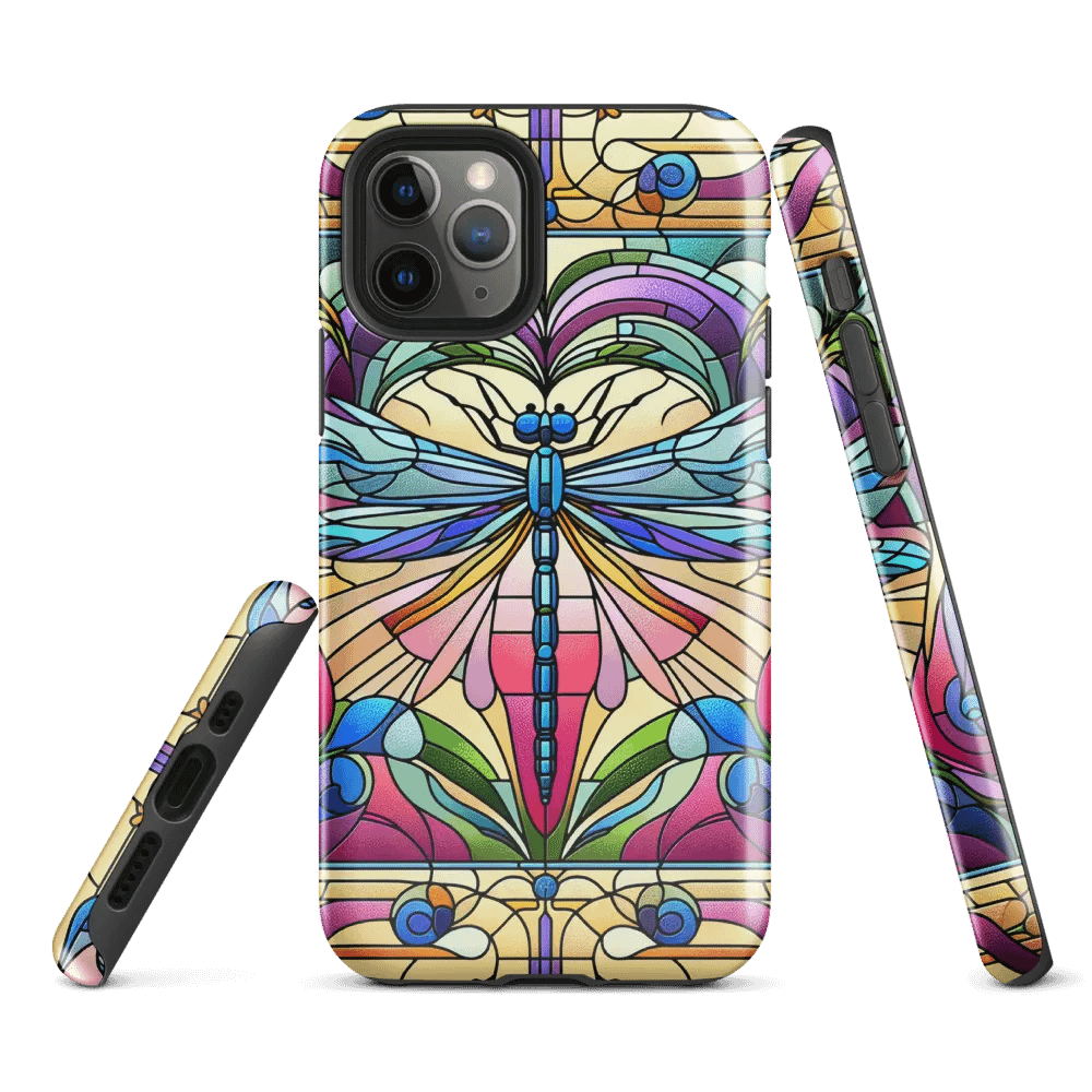 Tough Phone Case for iPhone® - Colorful Stained Glass Butterfly product image (1)