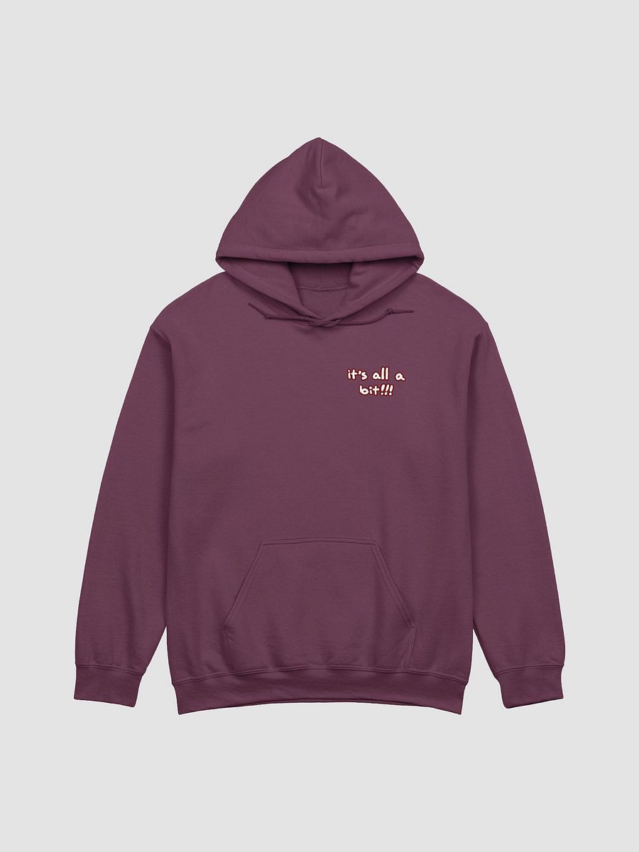 “It’s all a bit!!!” (sm. lined design, #6D1616) classic hoodie product image (44)