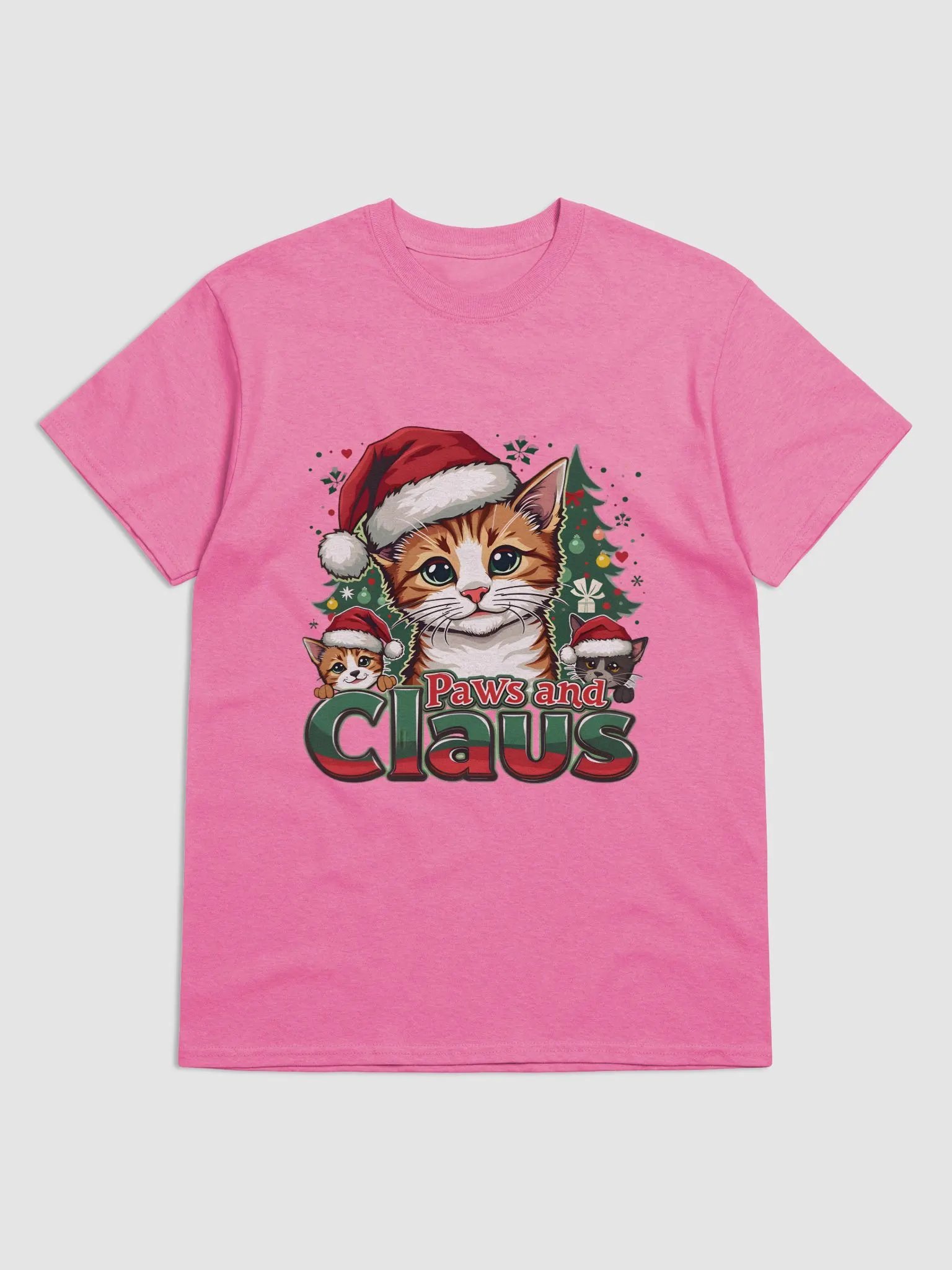 Paws and Claus Christmas Kittens T Shirt product image (3)