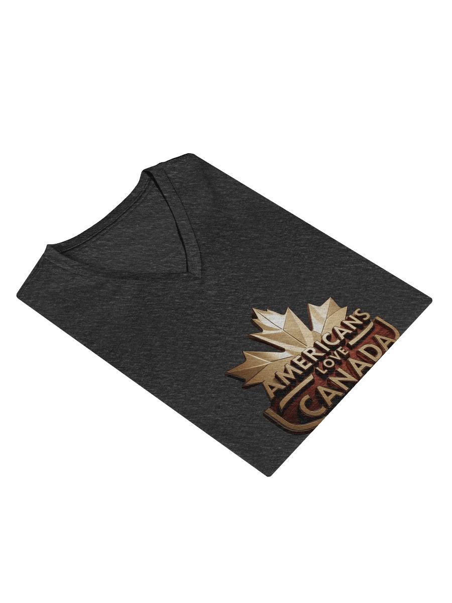 Golden Maple Leaves Relaxed V-Neck Tee product image (23)