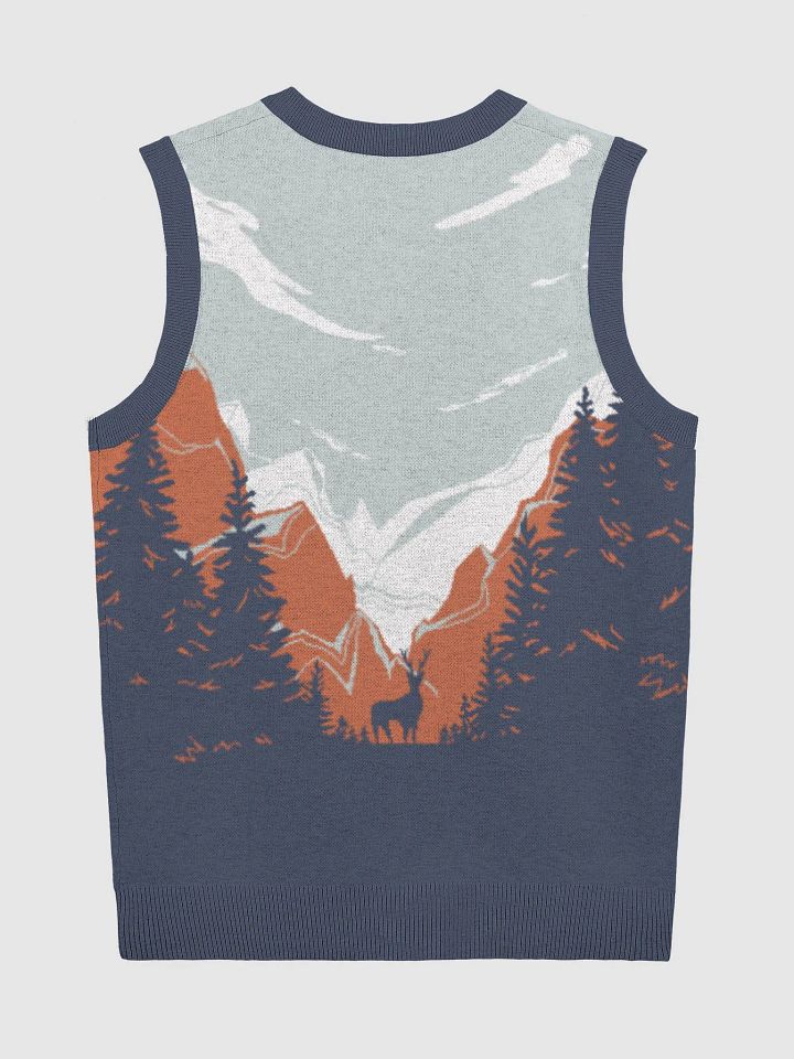Fiery Autumn Knitted V-Neck Vest product image (2)