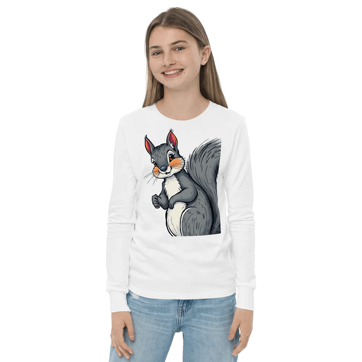 Expressive Squirrel Youth Long Sleeve T-Shirt product image (2)