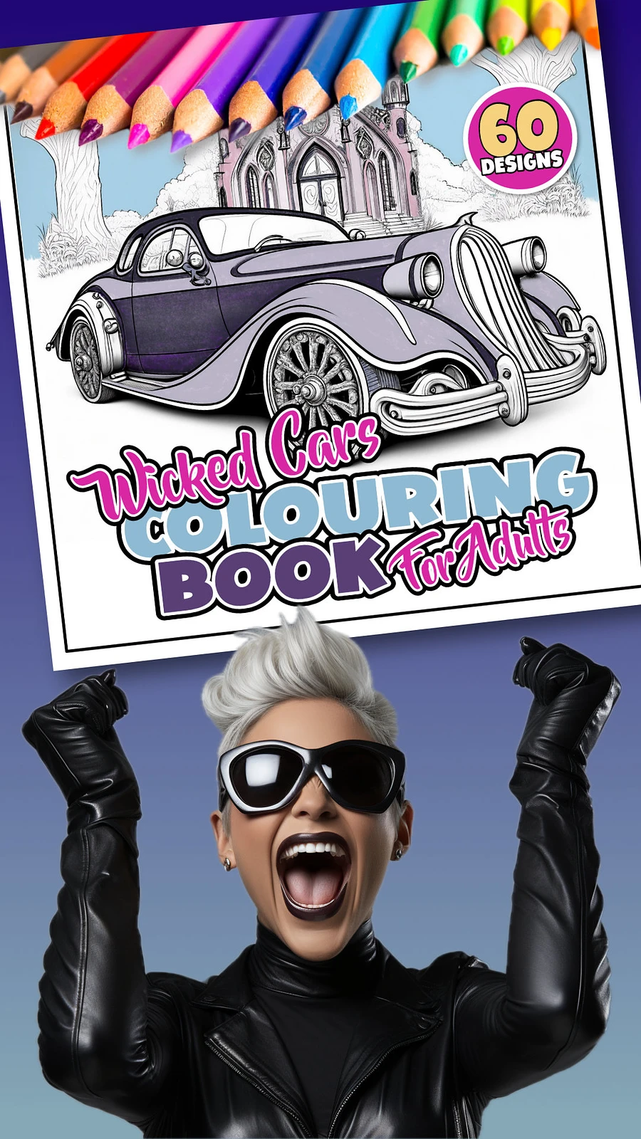 Wicked Cars Colouring Book: For Adults product image (2)