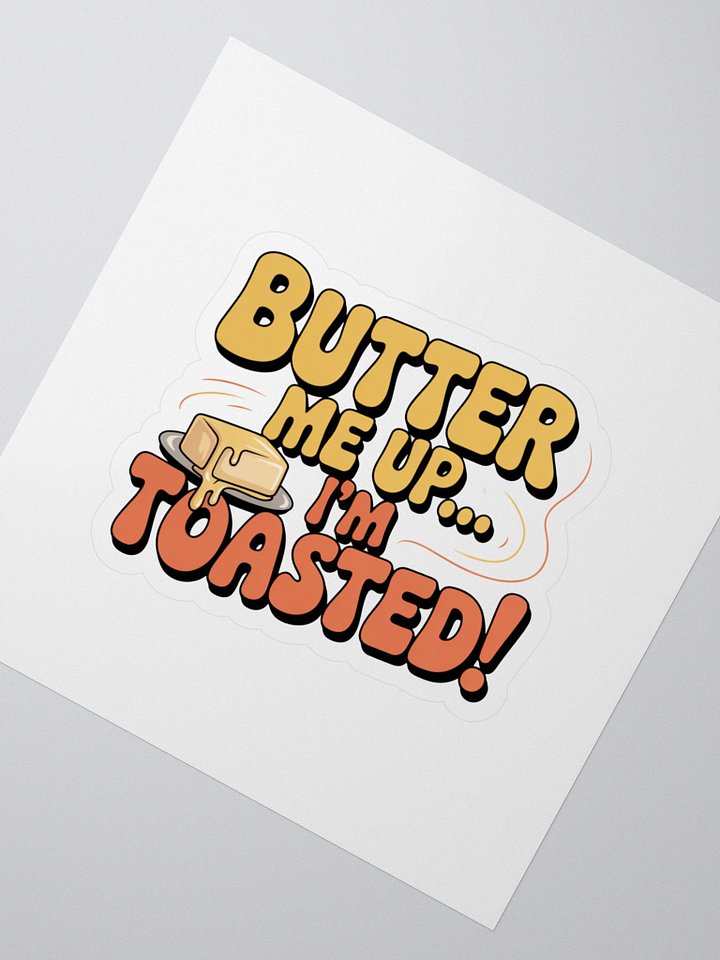 Whimsical Butter Me Up Kiss Cut Stickers product image (2)
