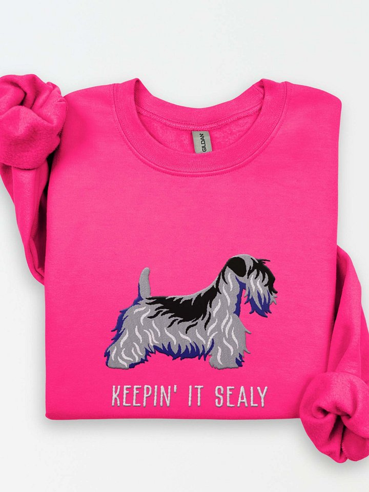 Keepin' It Sealy Sweatshirt (Embroidered) of a Sealyham Terrier(Blue) product image (1)