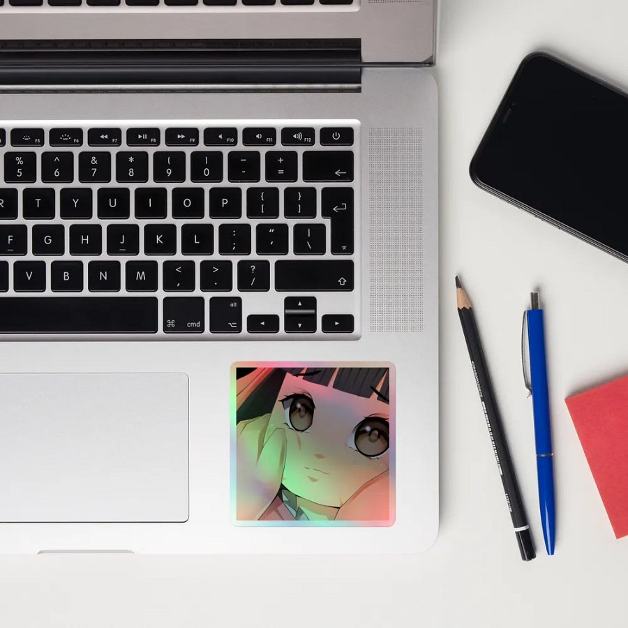 Bunny Feng Toast Cheek Squish Sticker (Holographic) product image (12)