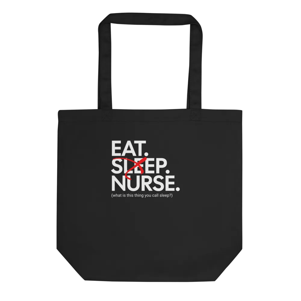 Eat Sleep Nurse Tote Bag (Black) product image (1)