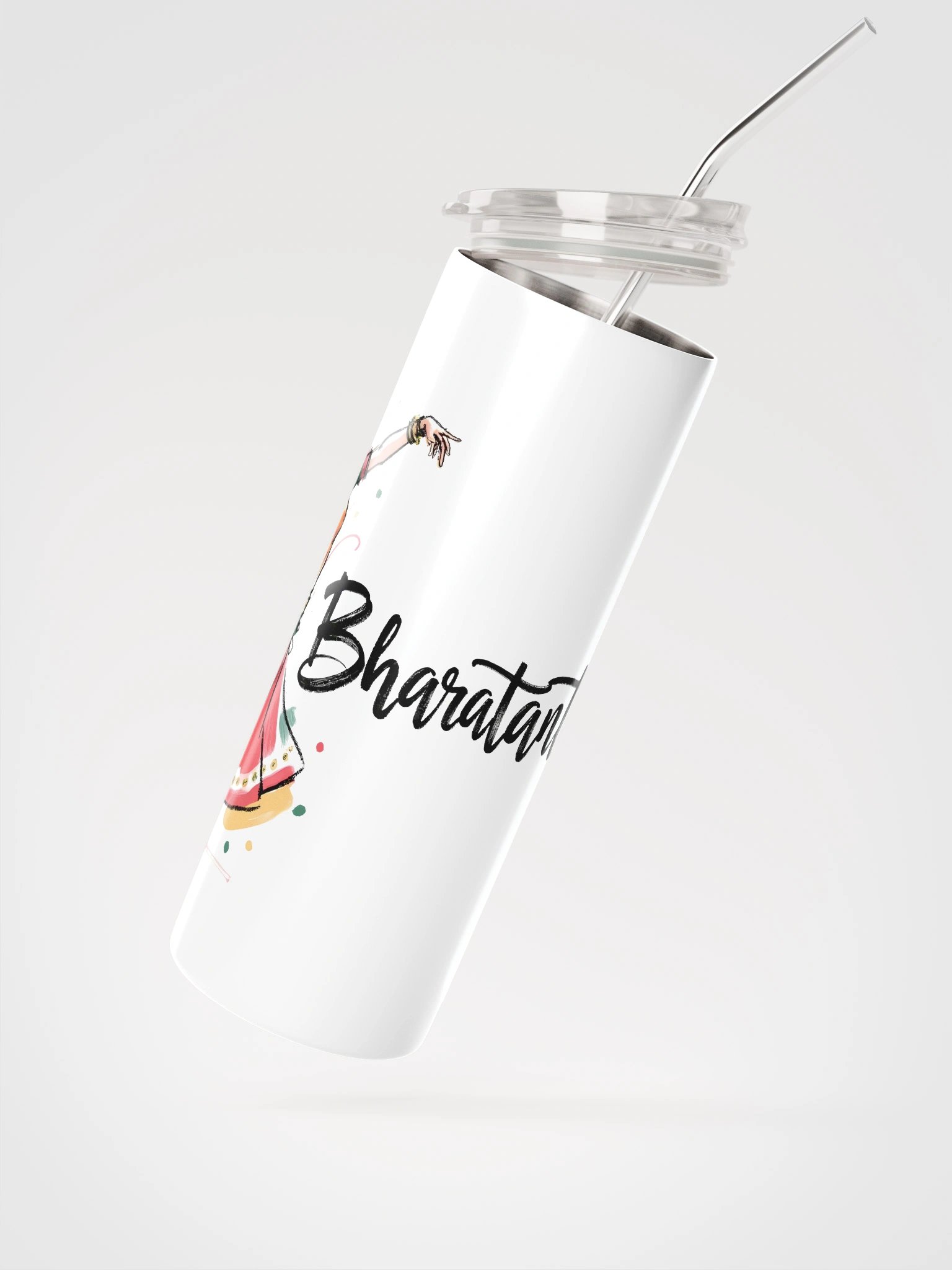 Elegant Bharatanatyam Dance | Traditional Indian Art Steel Tumbler product image (2)