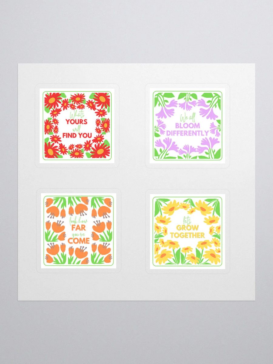 Floral Affirmation Kiss Cut Sticker Set product image (1)