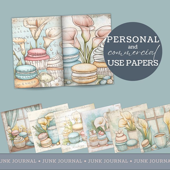 Macaron Lillies - Digital Papers V6- Commercial Use product image (2)