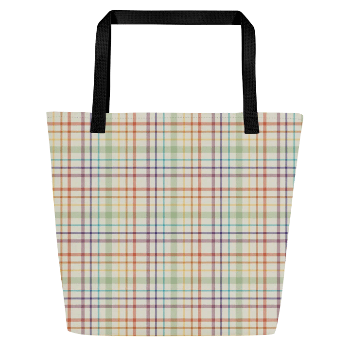 Centered Eight Color Plaid Tote Bag product image (2)