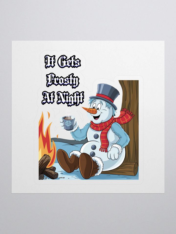 It Gets Frosty At Night - Snowman Relaxing With A Cup of Cocoa product image (1)