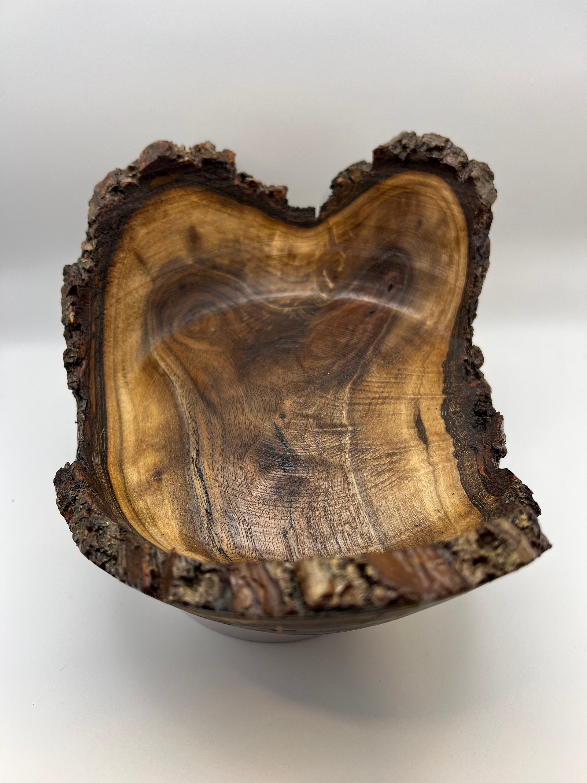 Tri-Corn Black Walnut Bowl — Live Edge Decorative Display Piece product image (8)
