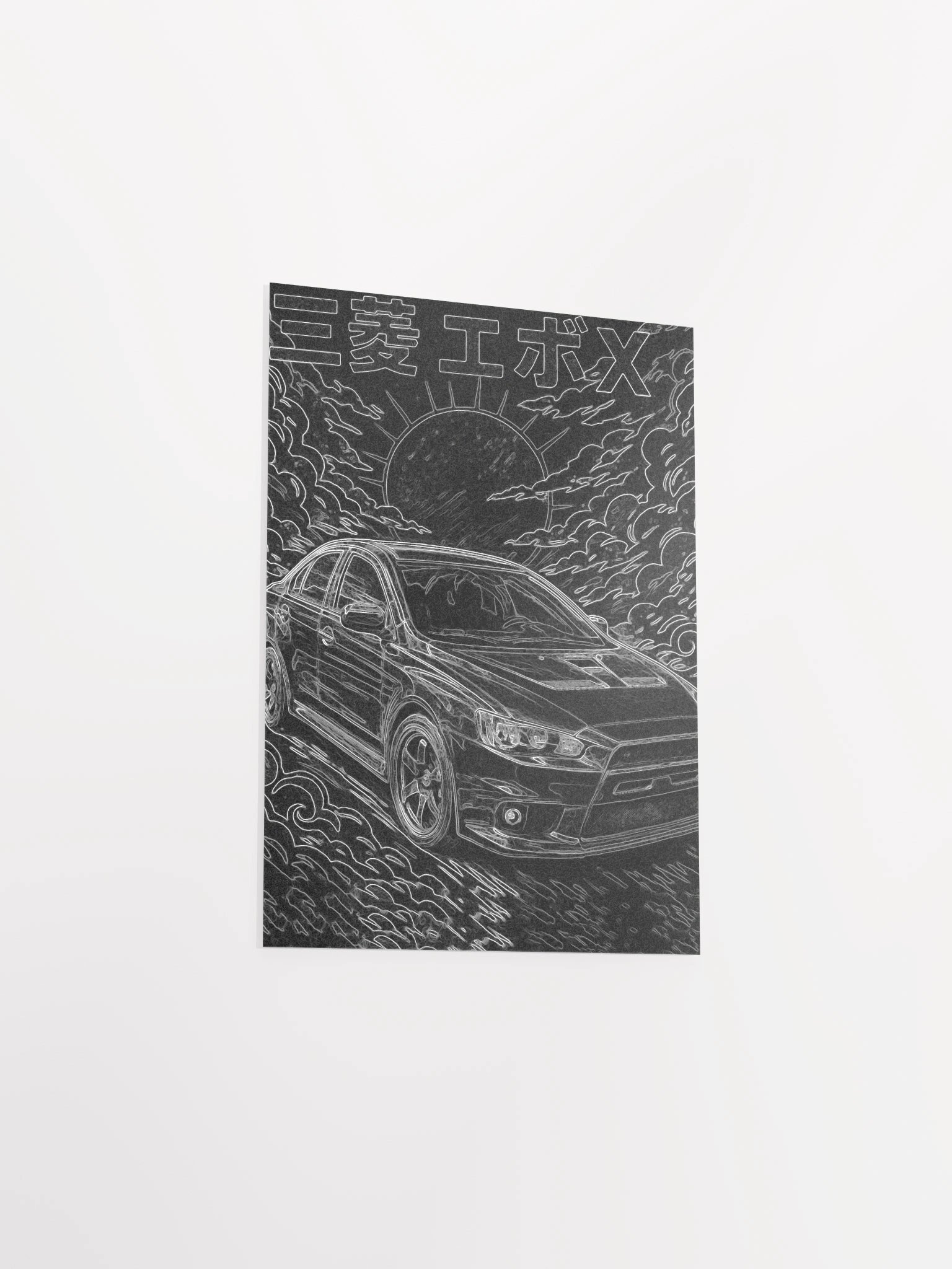 Mitsubishi Evo X Chalk Drawing Poster product image (3)