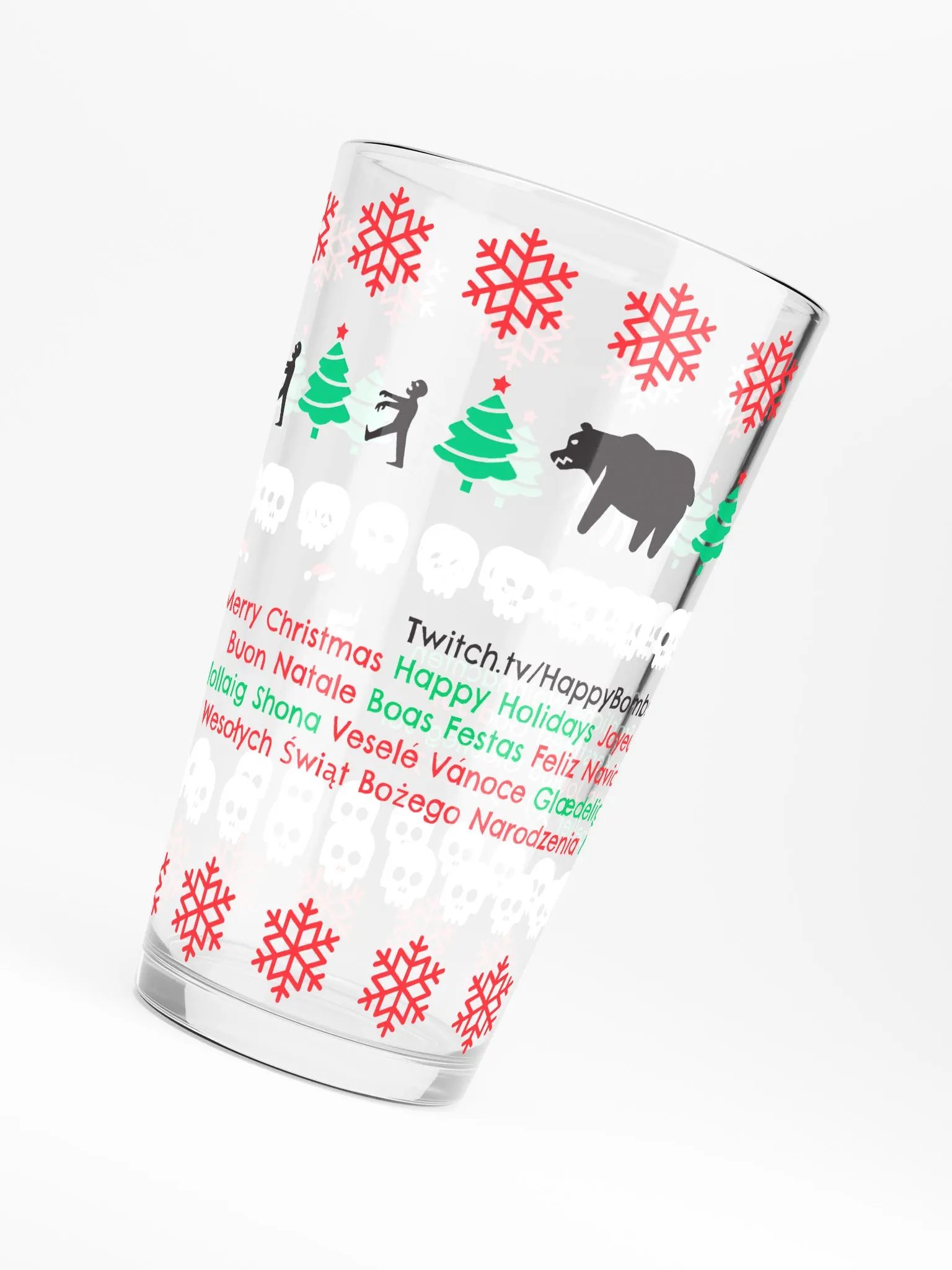 Limited Edition HappyBombs Christmas Glass product image (6)