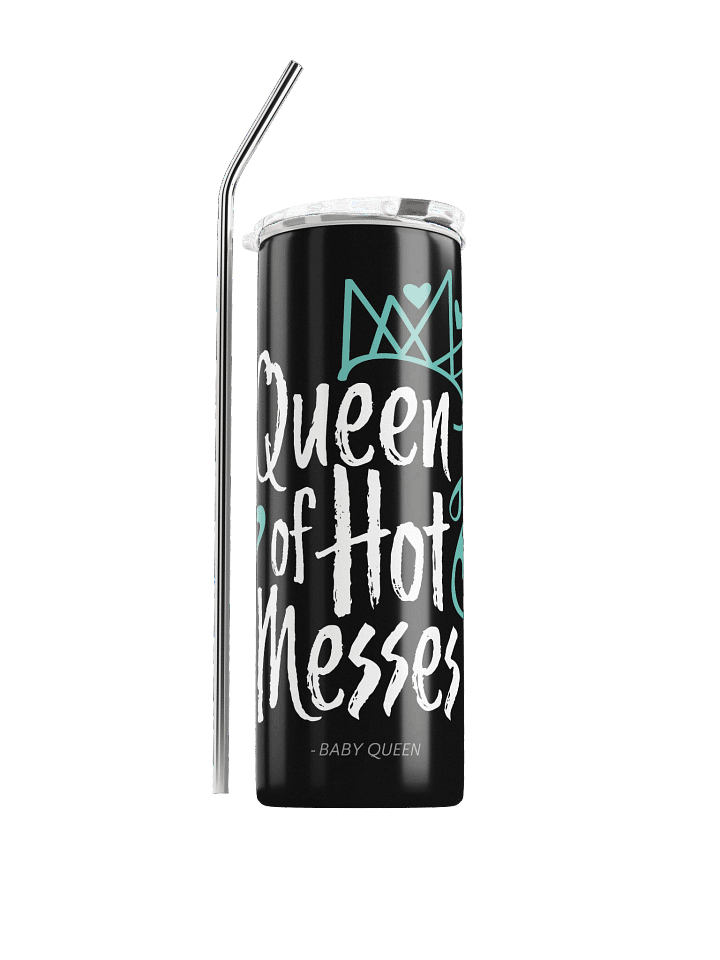 Queen Of Hot Messes Stainless Steel Tumbler (Black) product image (1)