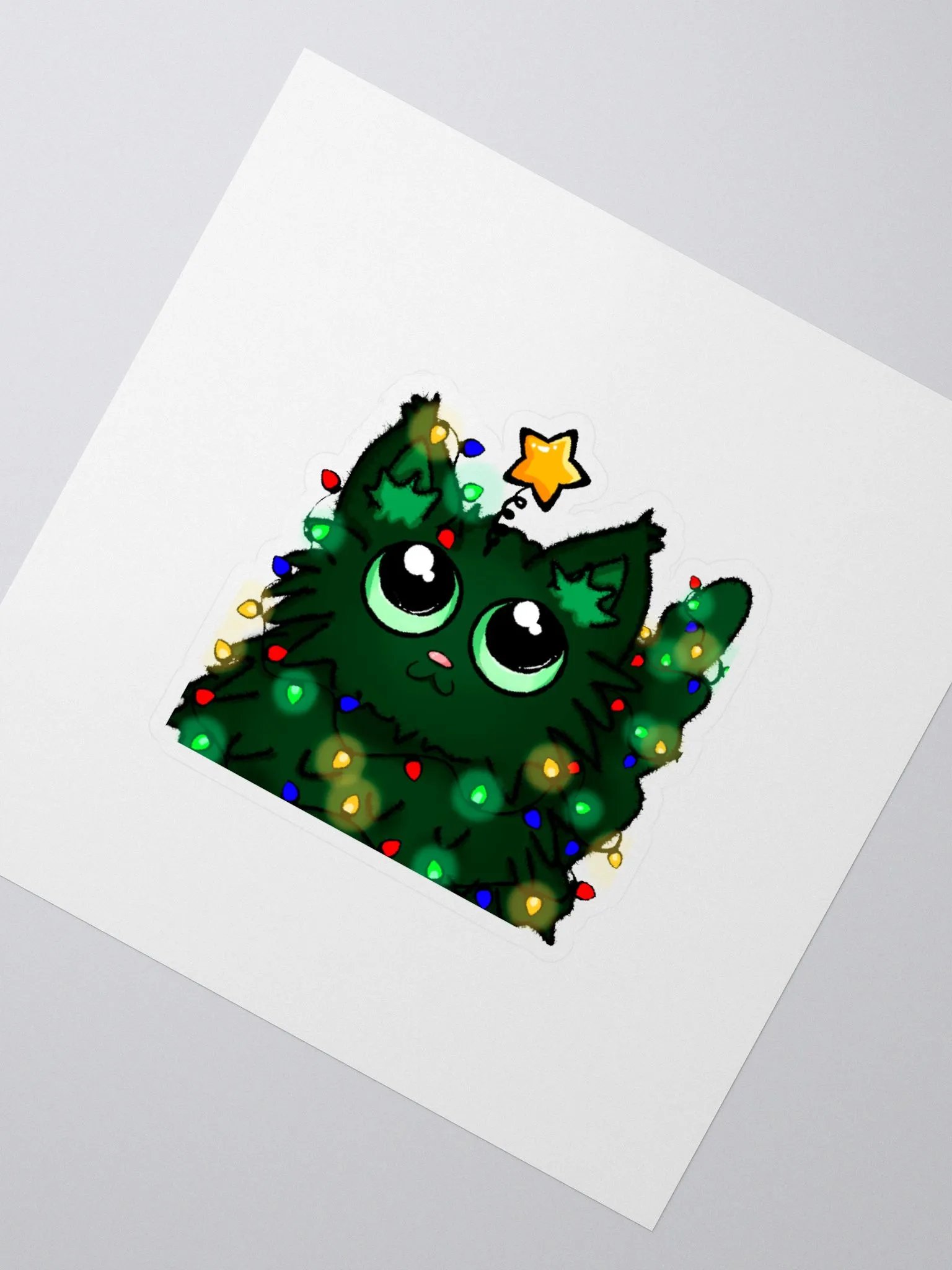 Christmas Tree Cat Sticker product image (2)