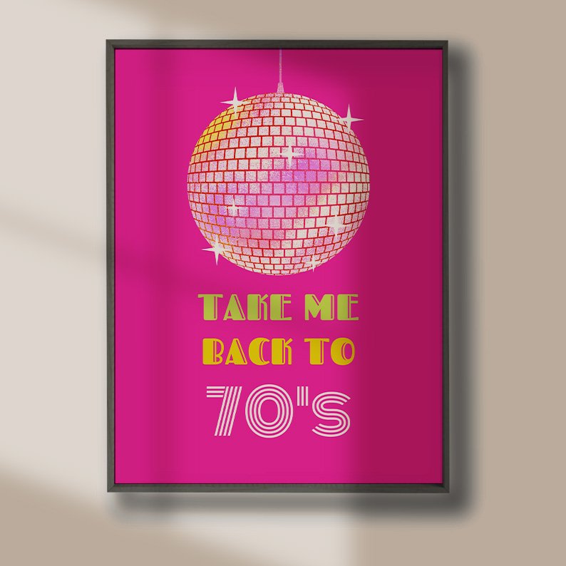 Disco Ball Retro Gallery Wall Set of 8 DIGITAL Prints product image (9)