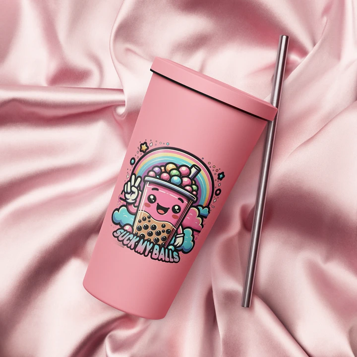 Suck My Balls - Allcolor Insulated Tumbler with Straw product image (1)
