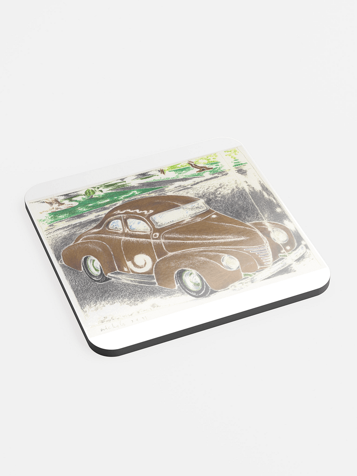 Gold Kustom Car coaster product image (2)