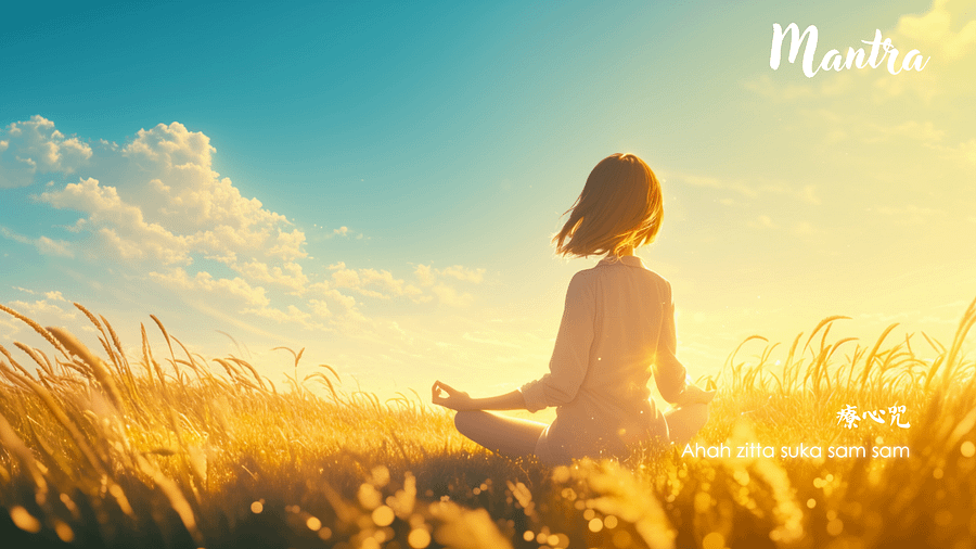 $free藏醫療心咒Happy Mantra wallpaper download product image (1)