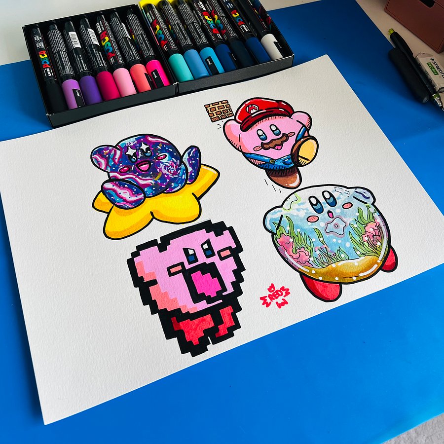Kirby in 4 Different Art Styles product image (1)