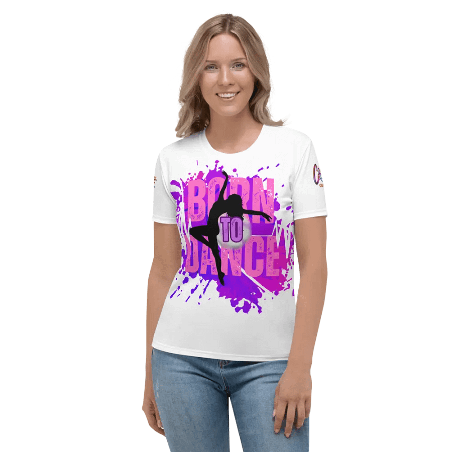 Born to Dance Her Silhouette All-Over Print Women's T-Shirt product image (1)