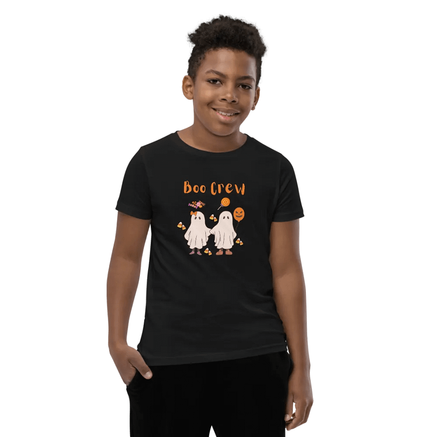 Boo Crew Youth Halloween T-Shirt product image (15)