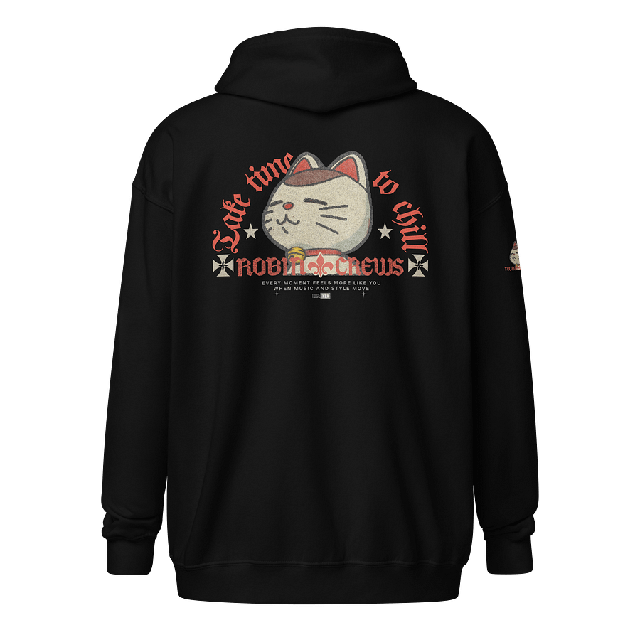 Cat Zip Hoodie with Chill Vibes product image (5)