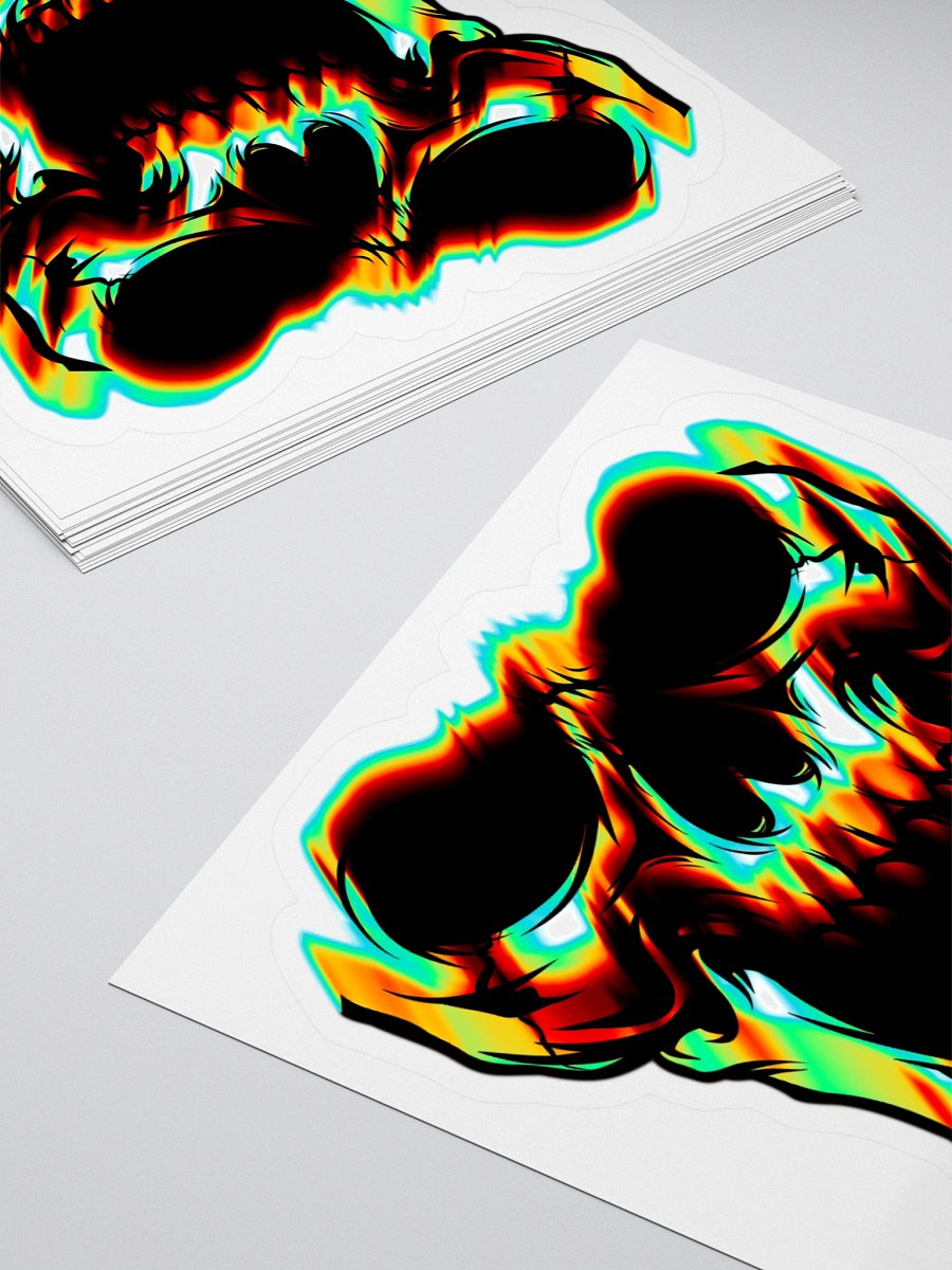Fiery Skull Kiss Cut Sticker product image (4)