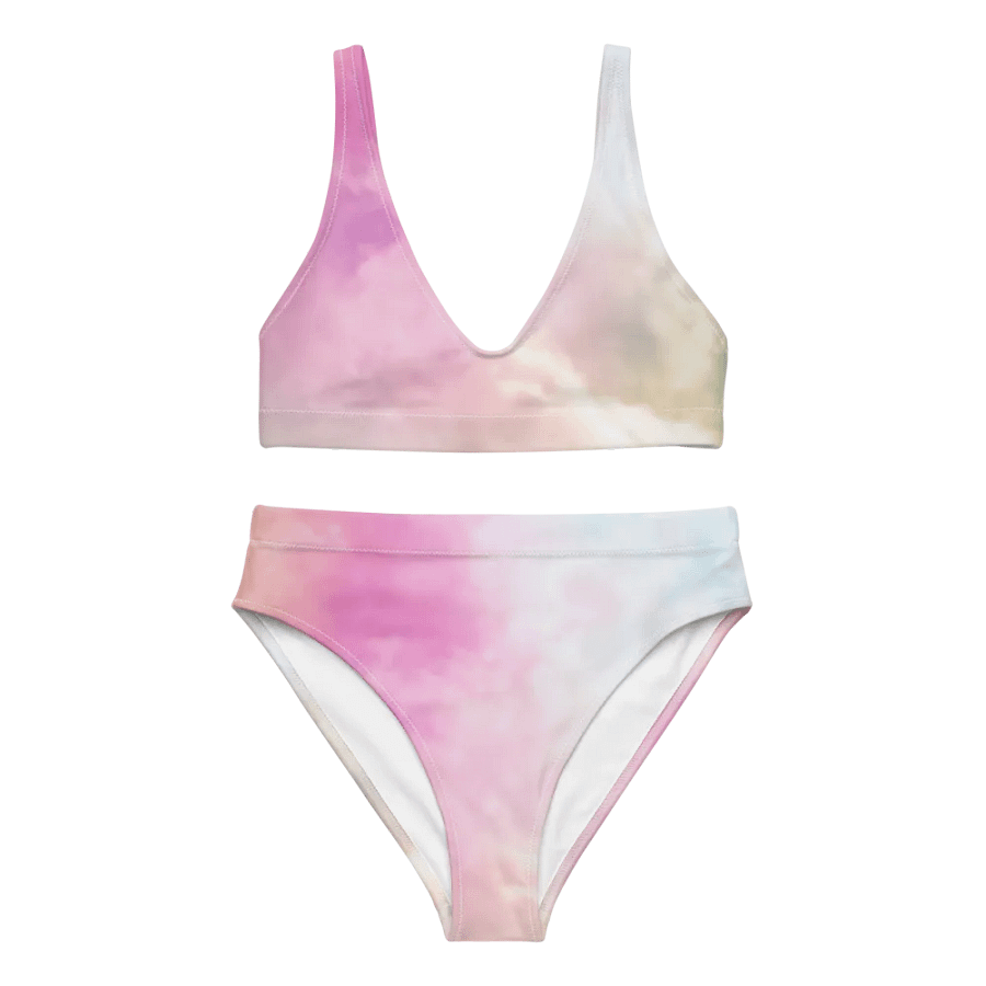 Blur cloud rainbow Design High Waisted Bikini - V4 product image (3)