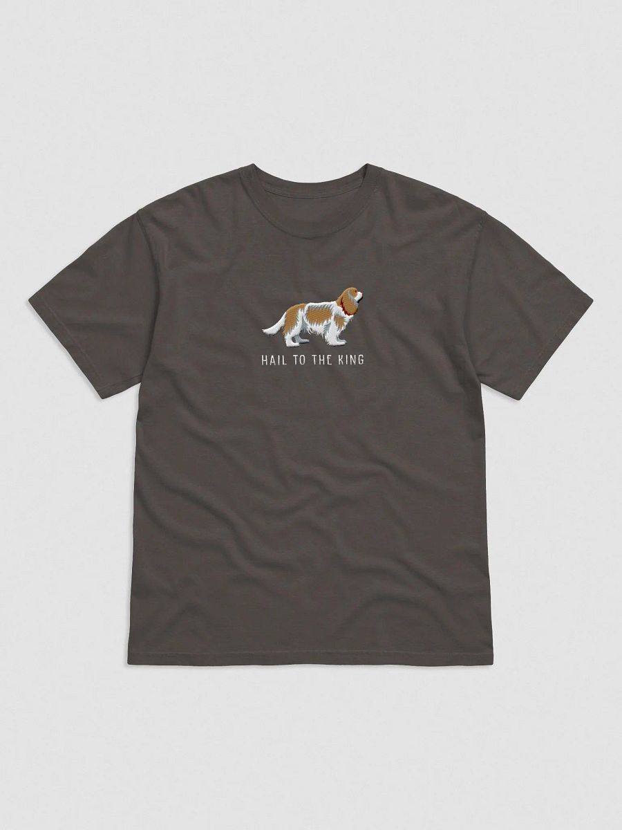 Hail to the King T-Shirt(Embroidered) of a Cavalier King Charles Spaniel(Blenheim) product image (4)