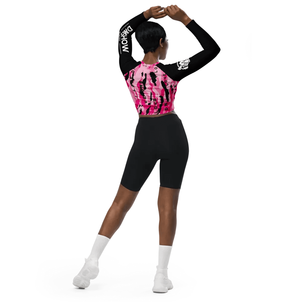 'I LOVE DNB' Pink Camo Crop Top product image (2)