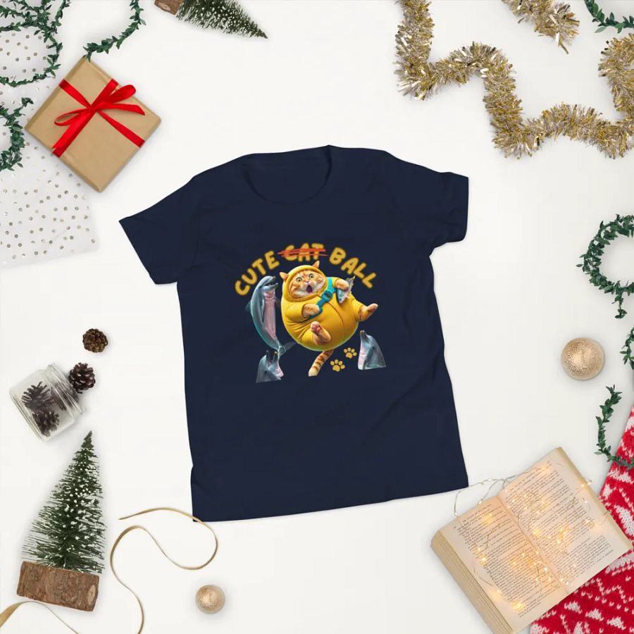 'Cute Not Cat But Ball' Youth T-Shirt 🙀🐬🏐 product image (148)