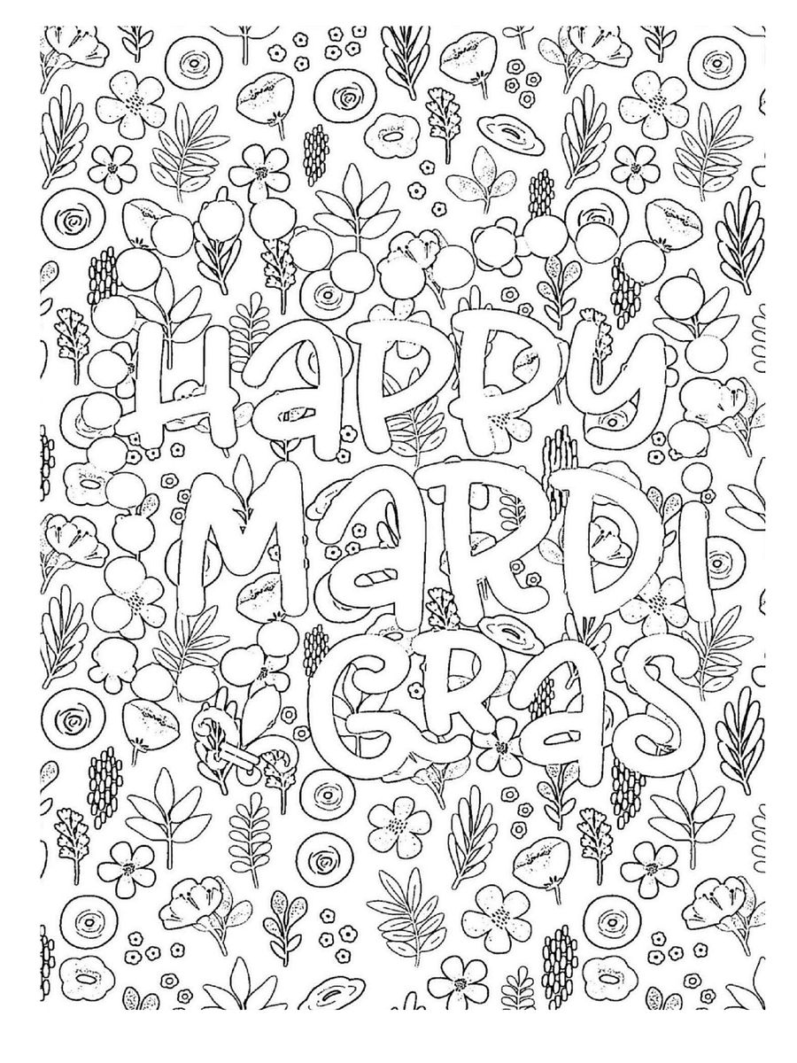 Mardi Gras Cutie Coloring Book for Adults: Calming Coloring Pages for Women, Relaxation Hobby Activity Book, Simple Coloring Line Art for Seniors product image (3)
