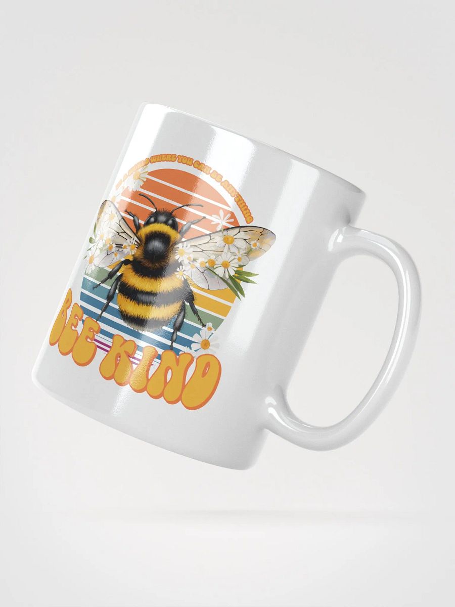 Sunset Bee Kind White Glossy Mug product image (3)