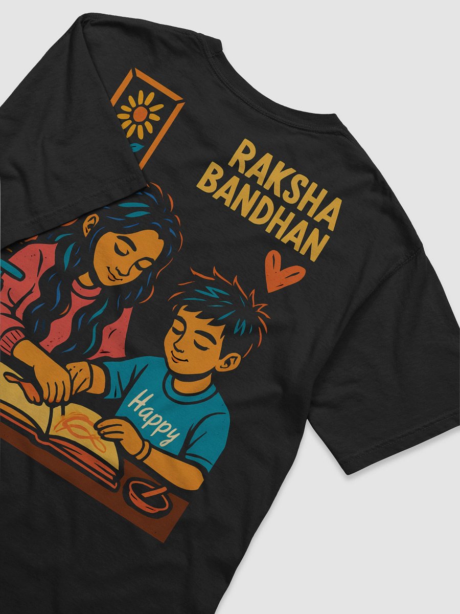 Raksha Bandhan Sister-Brother Collaboration: Vibrant Cultural Art T-Shirt product image (3)
