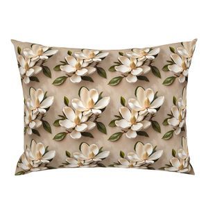 Seamless Pattern - Magnolia Pattern 2 on Beige Background product image (6)