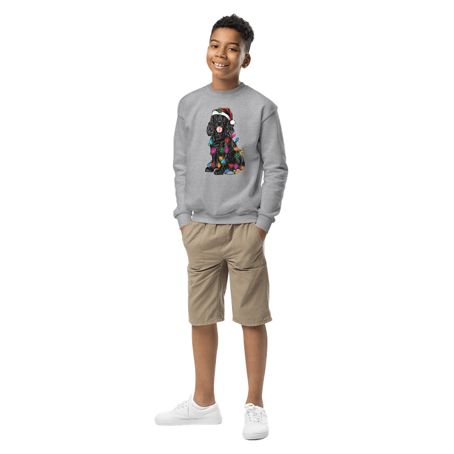 Funny Christmas English Cocker Spaniel(Black) Youth Sweatshirt product image (4)