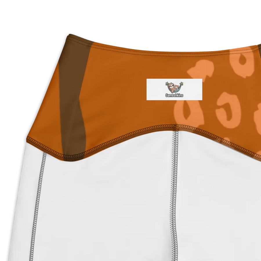 Flowing Orange Camo Leggings with Pockets product image (3)