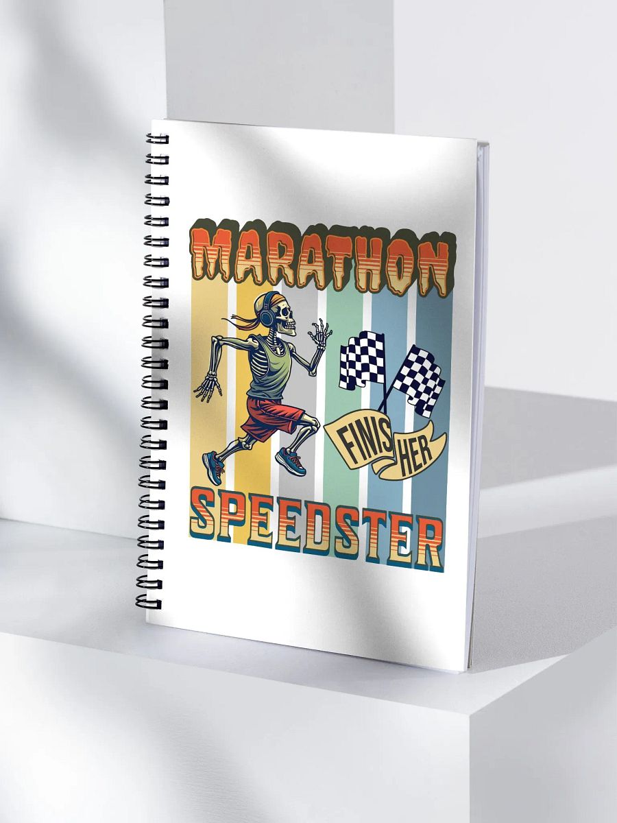 Marathon Speedster Skeleton Running Spiral Notebook product image (1)