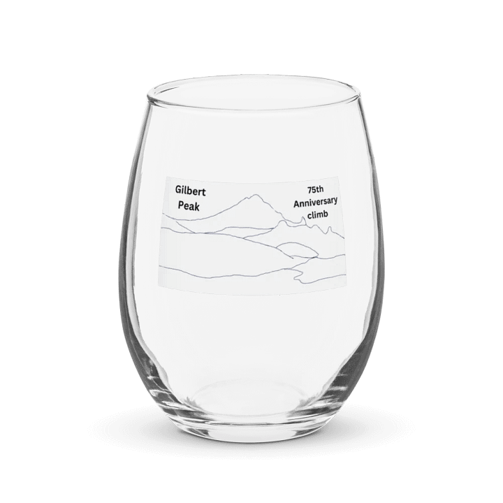 Gilbert Peak wine glass (75th Anniversary climb) product image (1)