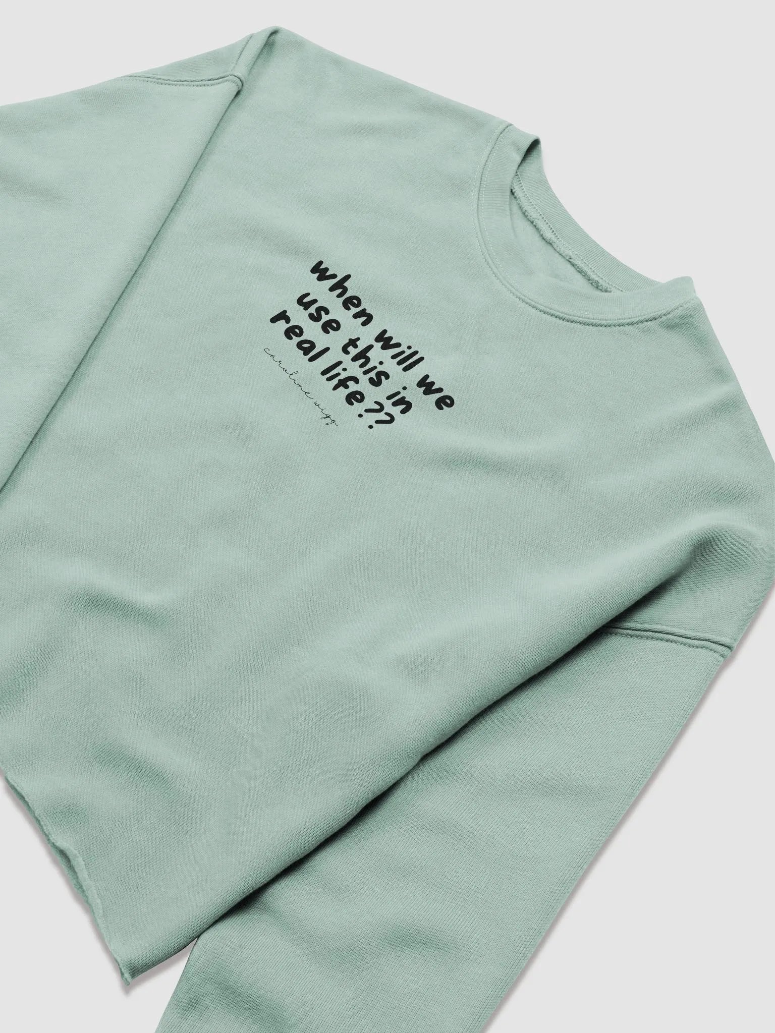 Real Life Crop Sweatshirt - Light Colours product image (5)