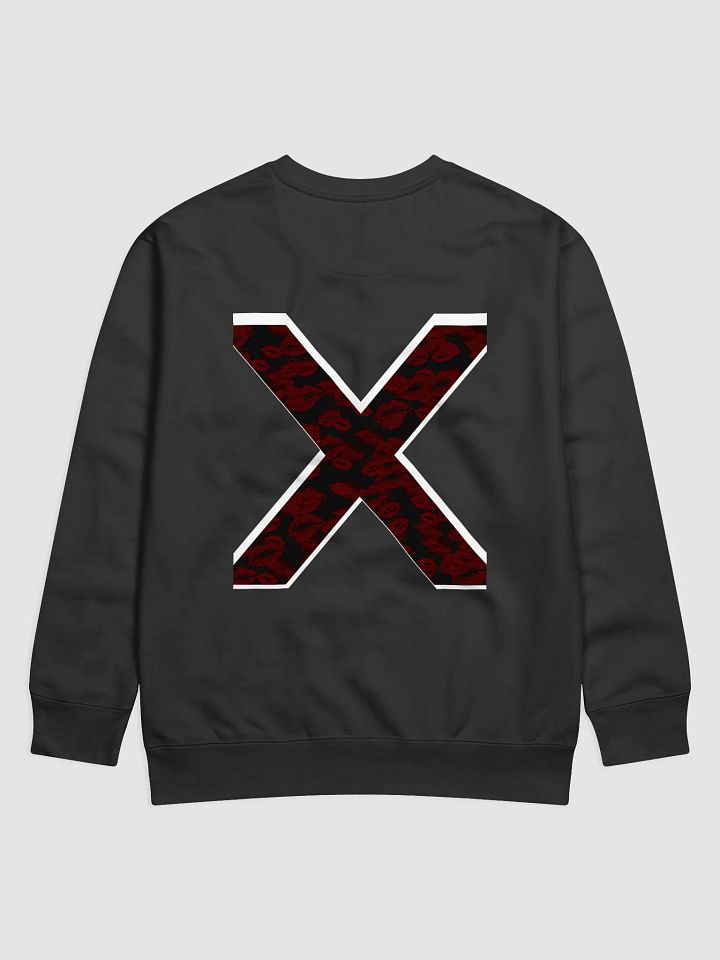 Black X Subtle Red Lipstick Kisses Crewneck product image (18)