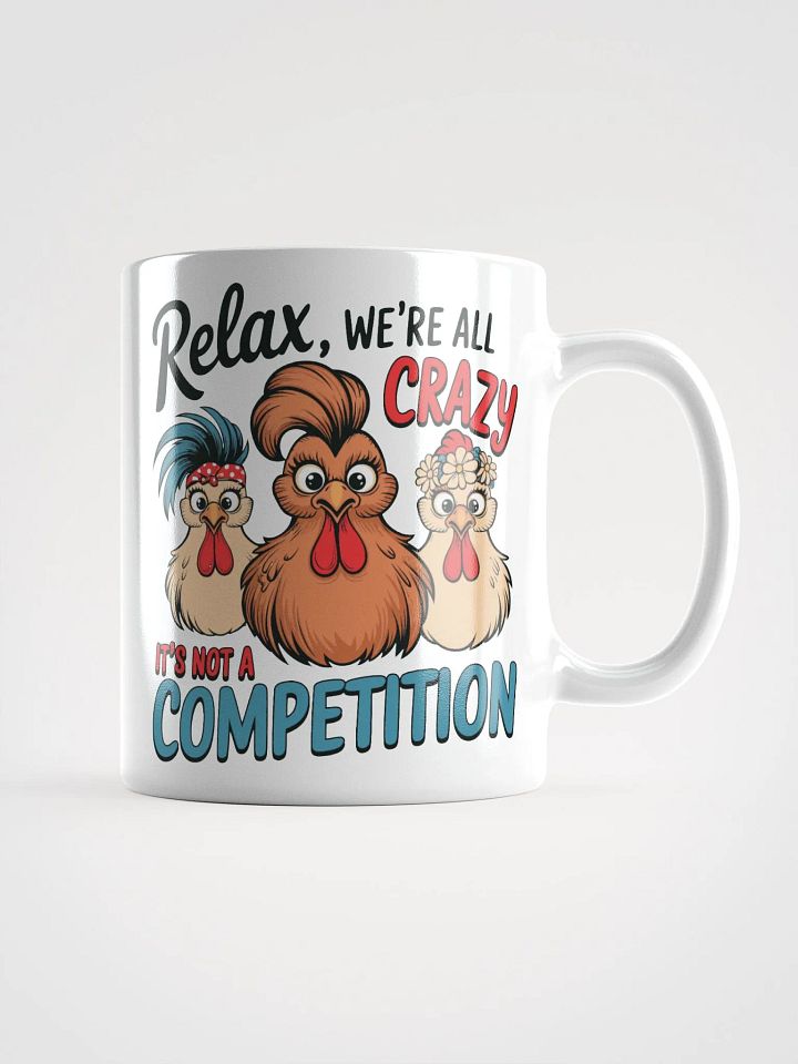 CRAZY Chickens White Glossy Mug product image (3)
