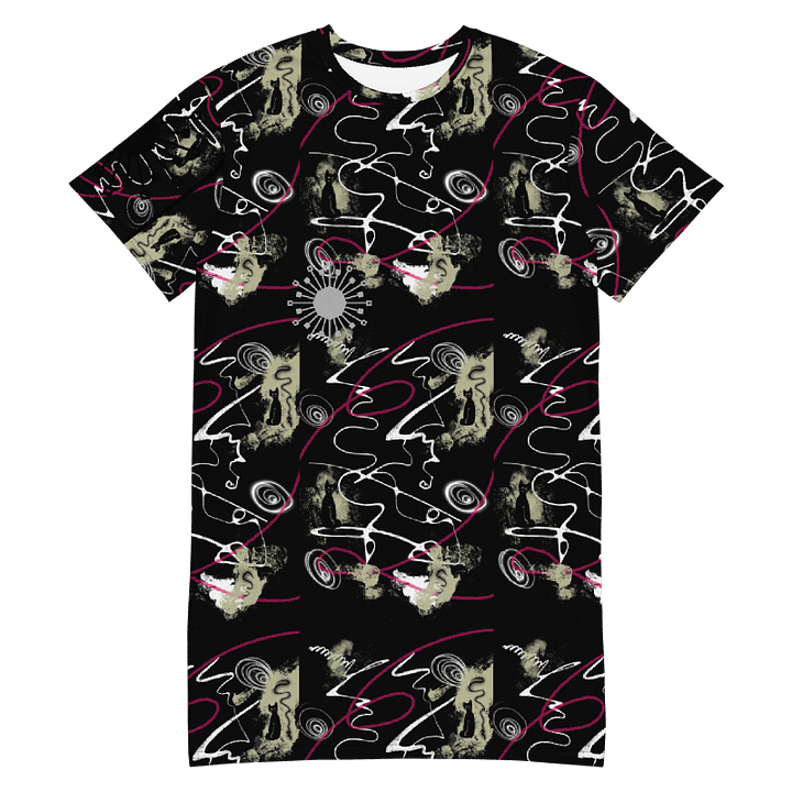 ScribbleWear #5 T-Shirt Dress/Black-Cat product image (1)